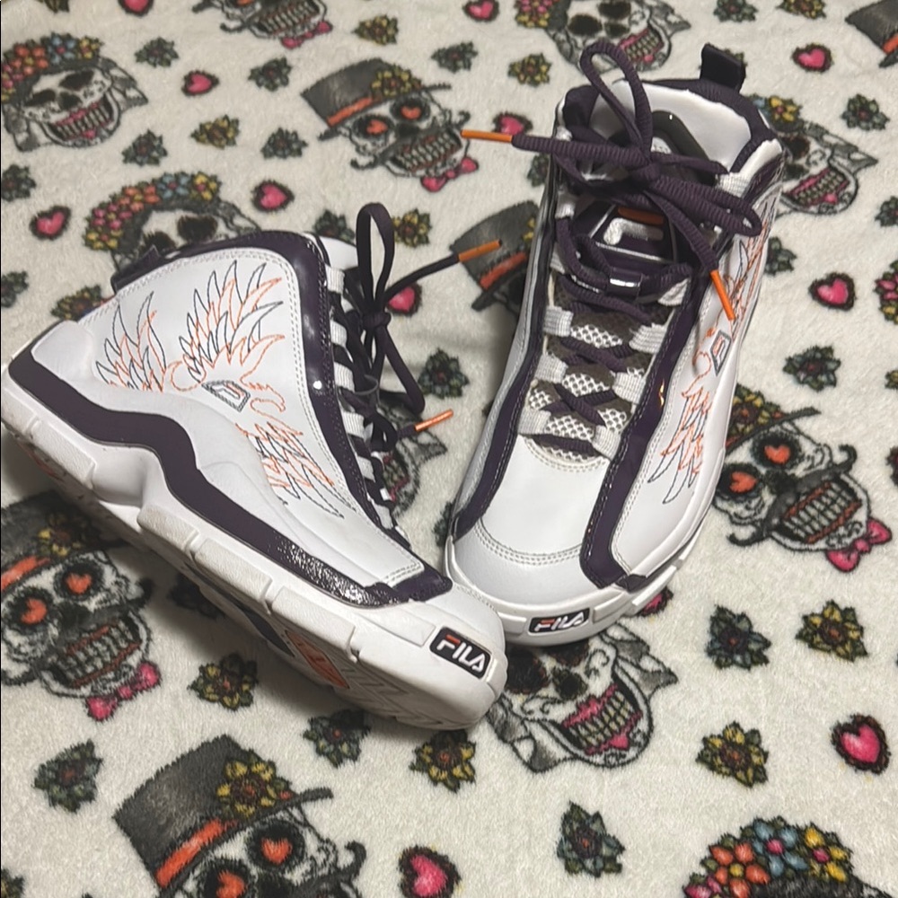 Fila Grant Hill 2 Sneakers rare Basketball shoes - White and Purple